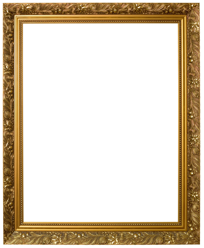 Golden Picture Frame Cutout